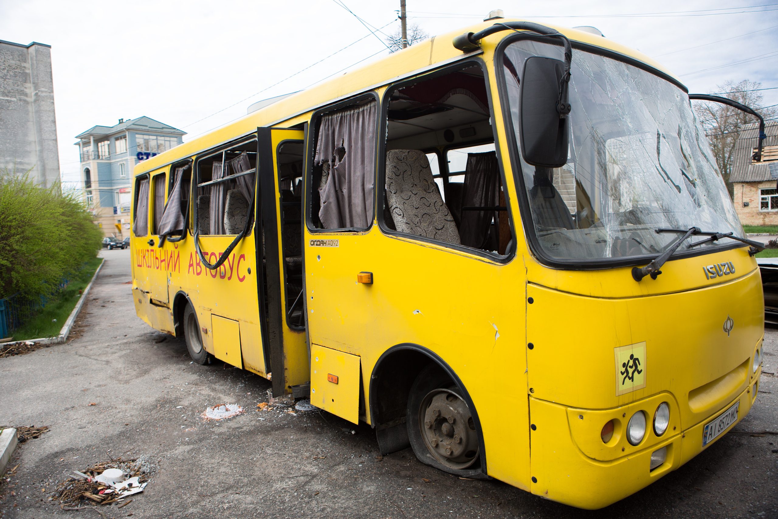 Ukraine needs new buses as many were bombed and destroyed by Russian attacks.