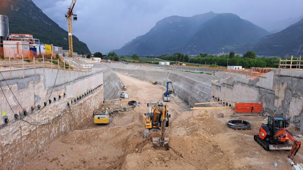 The Trento bypass consutrction site. Image: © Trento Province