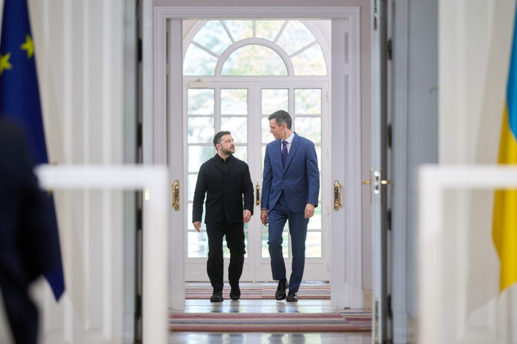 Ukrainian President Volodimir Zelenskyy and Prime Minister Pedro Sanchez. Image: © Ukrainian government