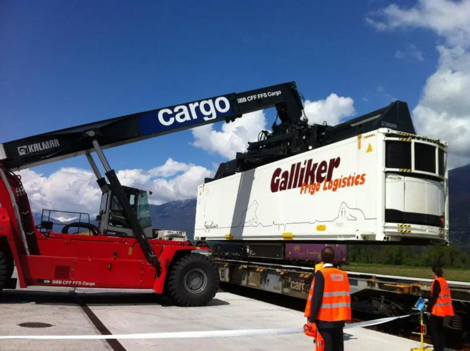 The combined transport terminal in Cadenazzo. Image: © SBB Cargo